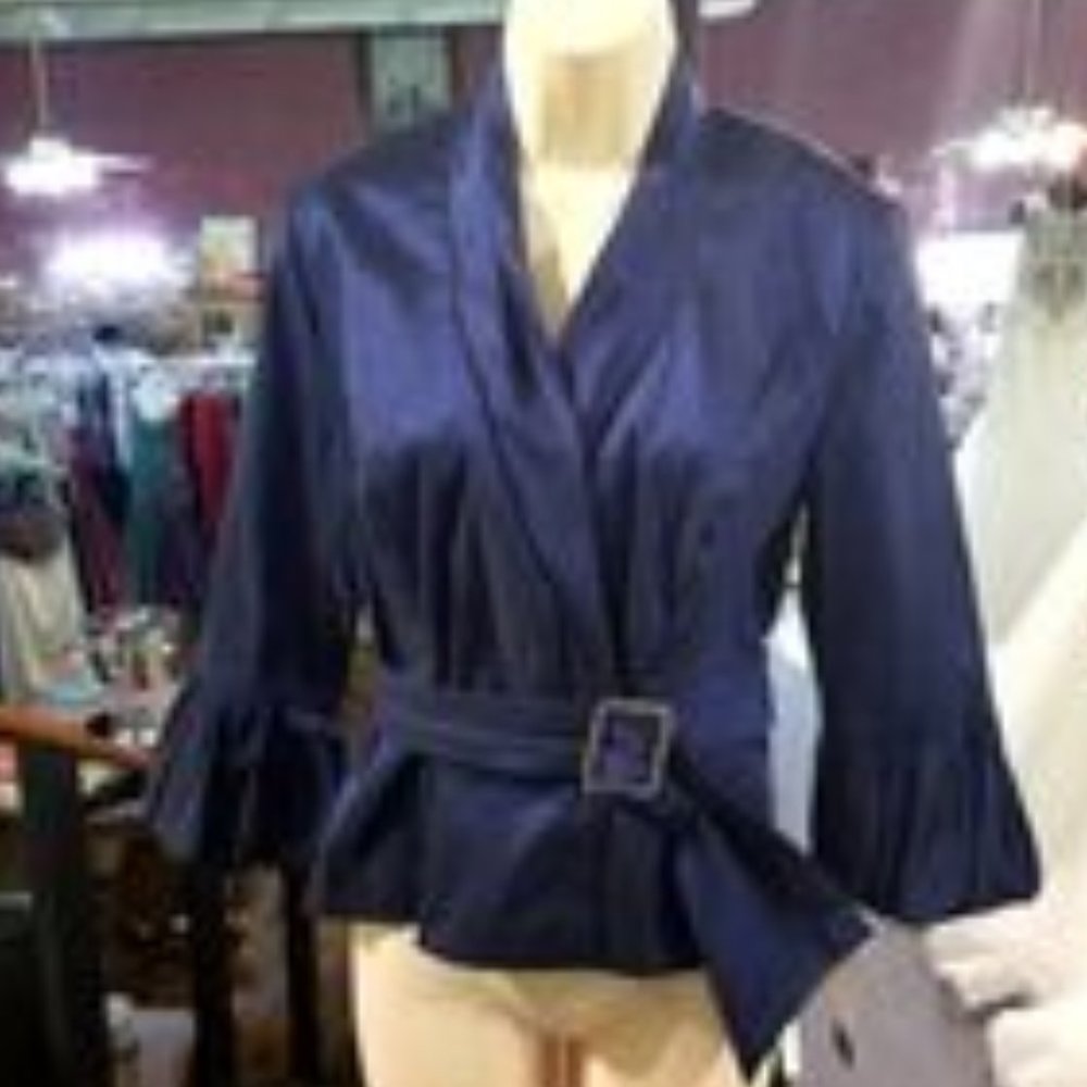 Alex zipper evening blouse